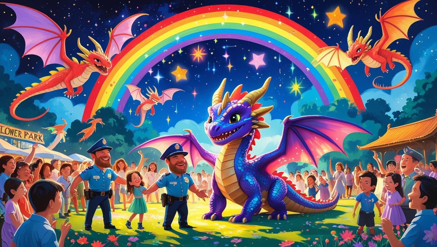 Lumín con niños y dragones